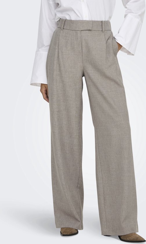 Dante 6 Jeni high waist straight fit broek met structuur • Steenrood