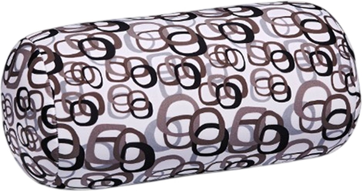 House of Healthbrands Kuschelmaxx Rolkussen - Sierkussen Rond Cilinder 17 x 33 cm - Square-design - Stevig en zacht - Mooie print - Gevuld met microgranulaat - Vormvast & Wasbaar - Ideaal voor op de bank, bed, auto of op reis - Inclusief Wasnet wit