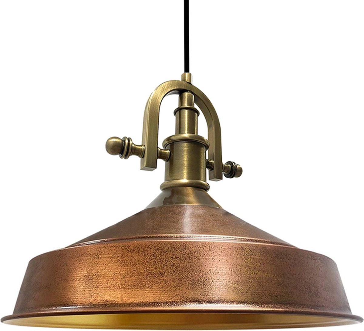 Bamyum Asletl-Marine Hanglamp Industrieel Vintage Ø40 cm, Vintage Lamppendel, Koper Metalen Hanglamp