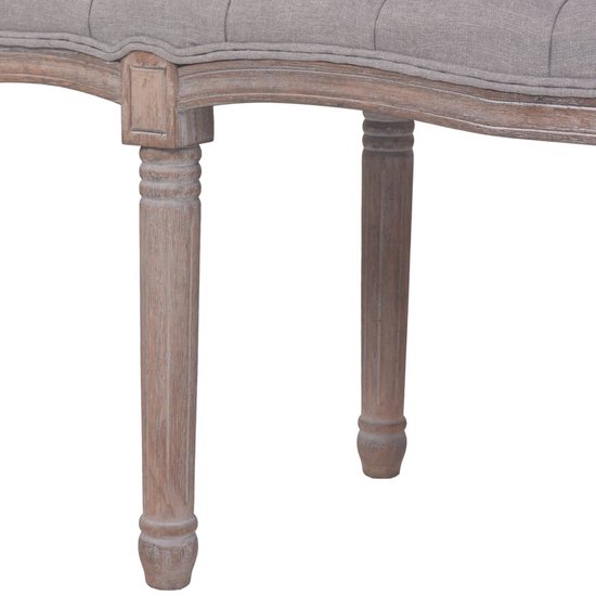 The Living Store Canapé Antique - Rembourré - 150x40x48 cm - Gris foncé