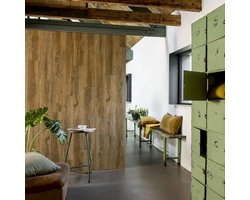 WallArt Planken hout-look gerecycled eikenhout vintagebruin