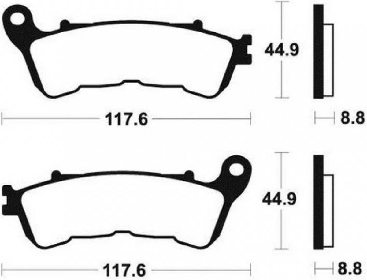 tecnium remblokje voor suzuki 1800 vlr intruder cr 2008 tot 2012 avg / avd nieuw