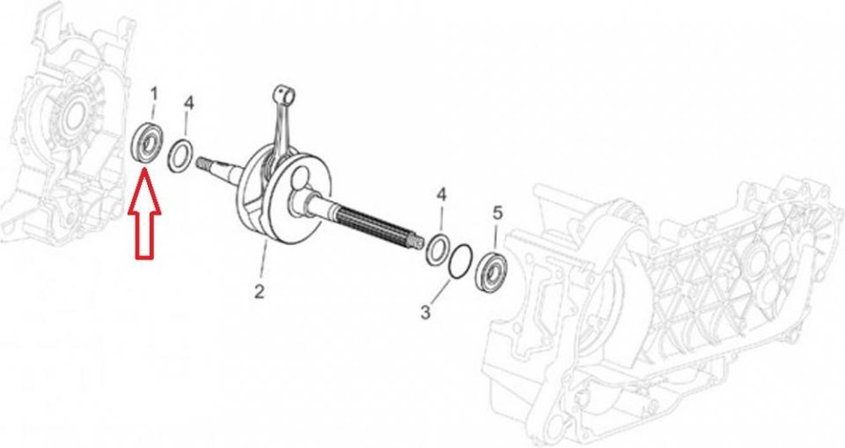 pakking origineel motor spi voor derbi 250 rambla scooter 2008 tot 2013 82540r / 20x30x7mm nieuw