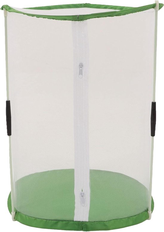 Cage cylindrique transparente en maille Habitat de papillons - Cage d'observation pour papillons et insectes.