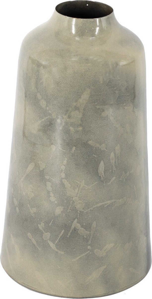 homebound by ky Vaas metaal sandstone | 6x18x32cm | bloemenvaas Grijs
