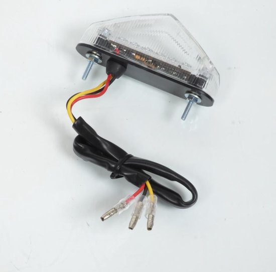 universele led achterlicht mini driehoek voor motor scooter quad spatbord — afbeelding 2