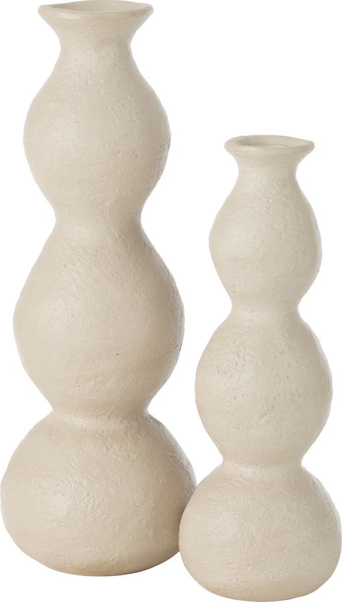 J-Line kandelaar Olina - keramiek - creme - large