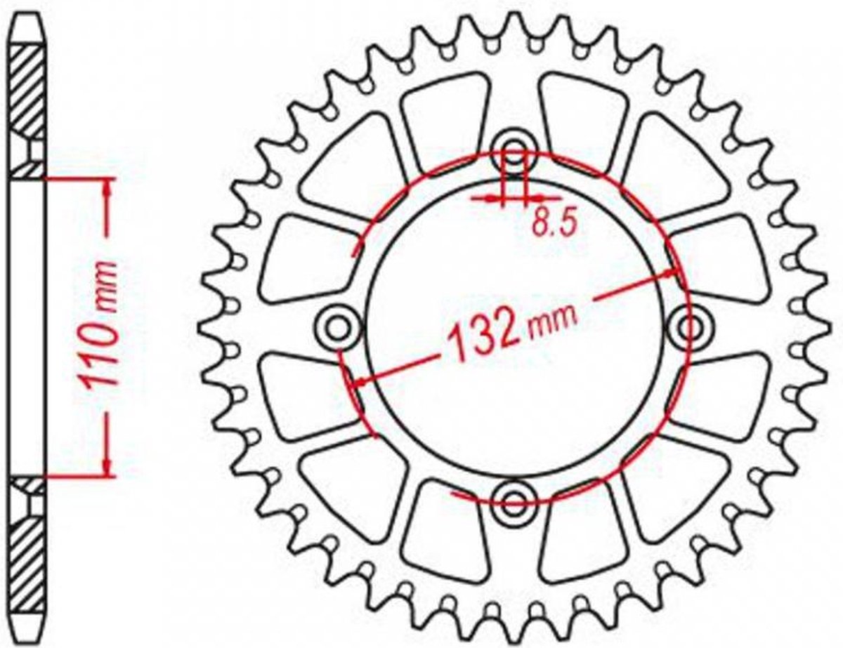 Couronne de transmission Esjot pour Moto Husqvarna 85 Tc Petites Roues 2014 à 2021 Neuf
