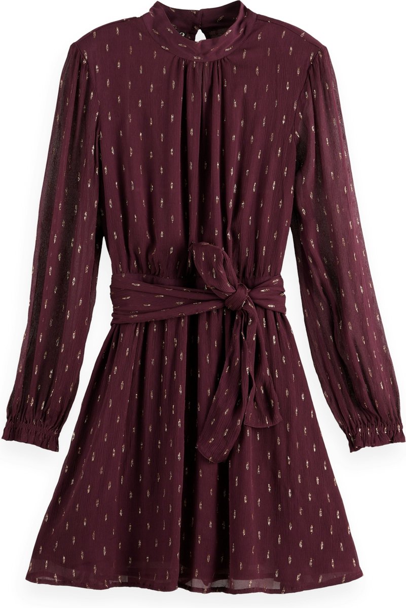 Scotch & Soda LUREX MINI DRESS WITH WRAP DETAIL Dames Jurk - Maat 40