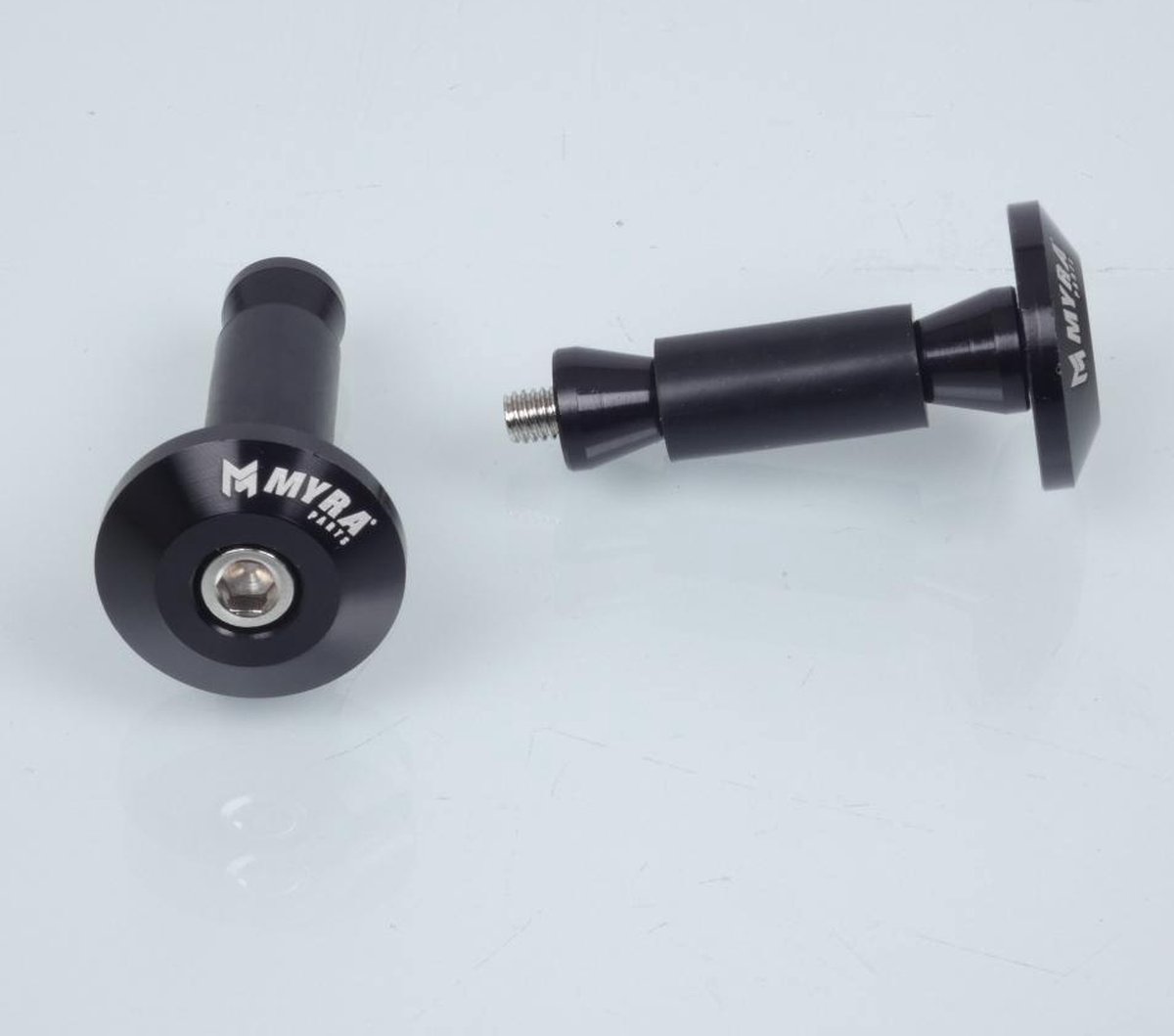 Embout de guidon diamètre intérieur 13mm Myra anodisé noir pour moto Neuf