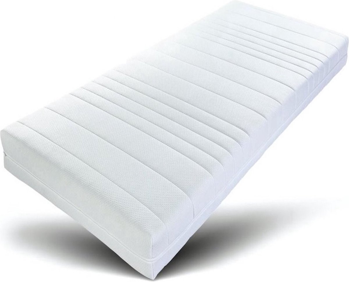 Easy Bedden EasyBedden® Koudschuim Matras 100x200 - 20 cm dik | HR45 Schuim - Luxe Tijk - 100 % Veilig Wit