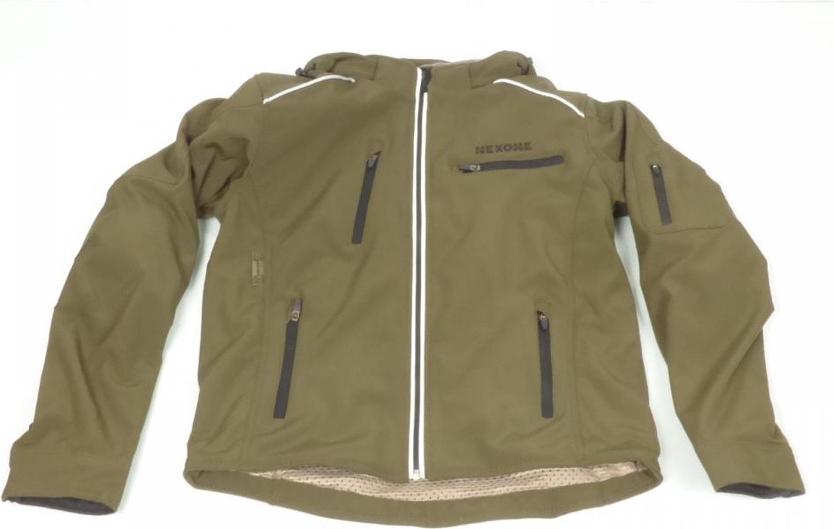 Blouson veste pour moto Homme Nexone Soft-Shell kaki soft Shell Taille XL homologué CE