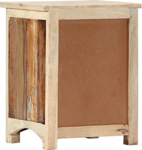 Table de chevet vidaXL - Bois de récupération Massief - 40 x 30 x 50 cm Table de chevet - Massief Hout - Meubles Vintage - Style industriel - Meubles de chambre