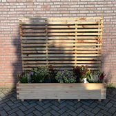 AMISHOUT - Plantenbak met klimrek 200x40x36 (176) cm - naturel | bloembak buiten