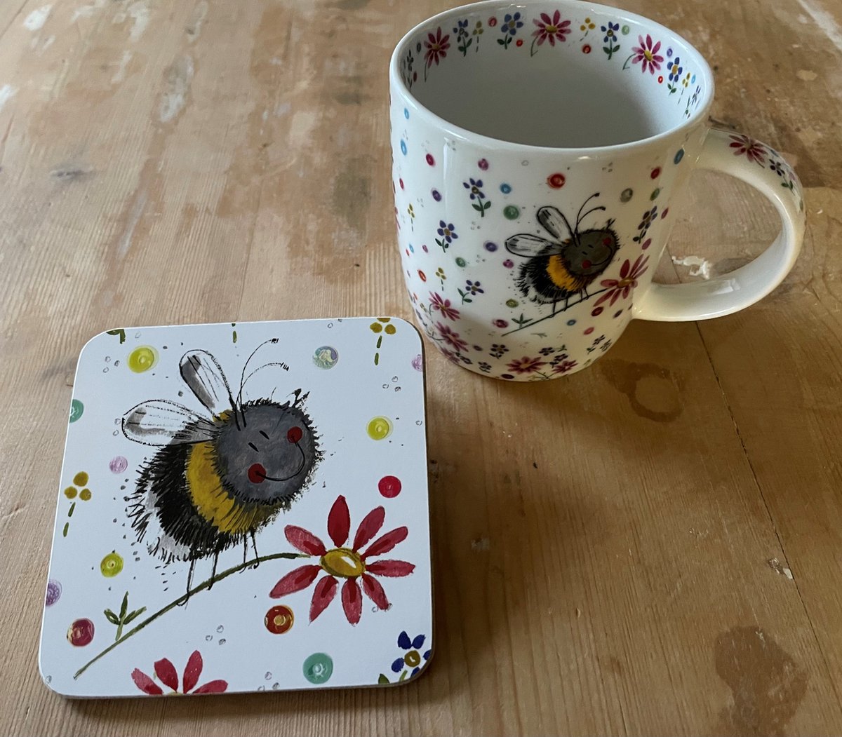 Alex Clark Mok & Onderzetter Set Bees ~ Bijen