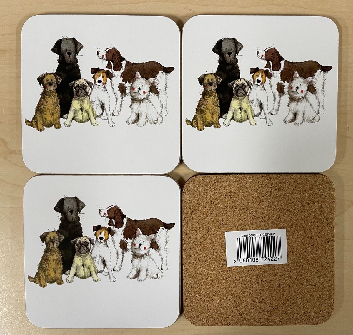 Alex Clark Onderzetters DOGS TOGETHER ~ HONDEN