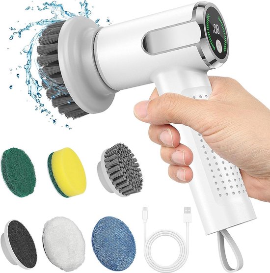 Multifunctionele Elektrische Reinigingsborstel - 8-in-1 Draadloos En Verstelbaar Voor - View #9