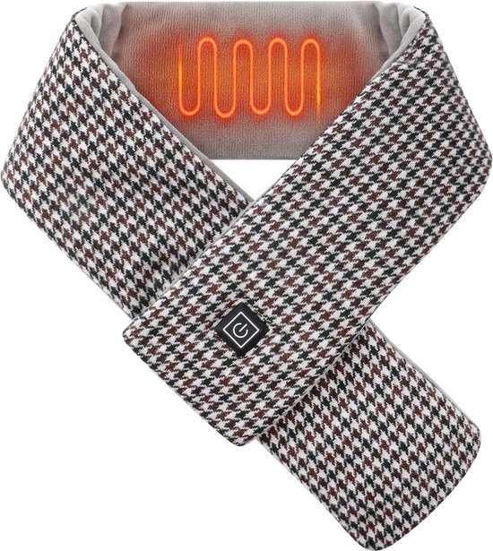 XPJBKC Verwarmde sjaal, warmtesjaal met 3 standen instelbare temperatuur, elektrische nekwarmer, uniseks, zachte USB-verwarmingssjaal, warme winddichte verwarmingssjaal voor buiten, roze