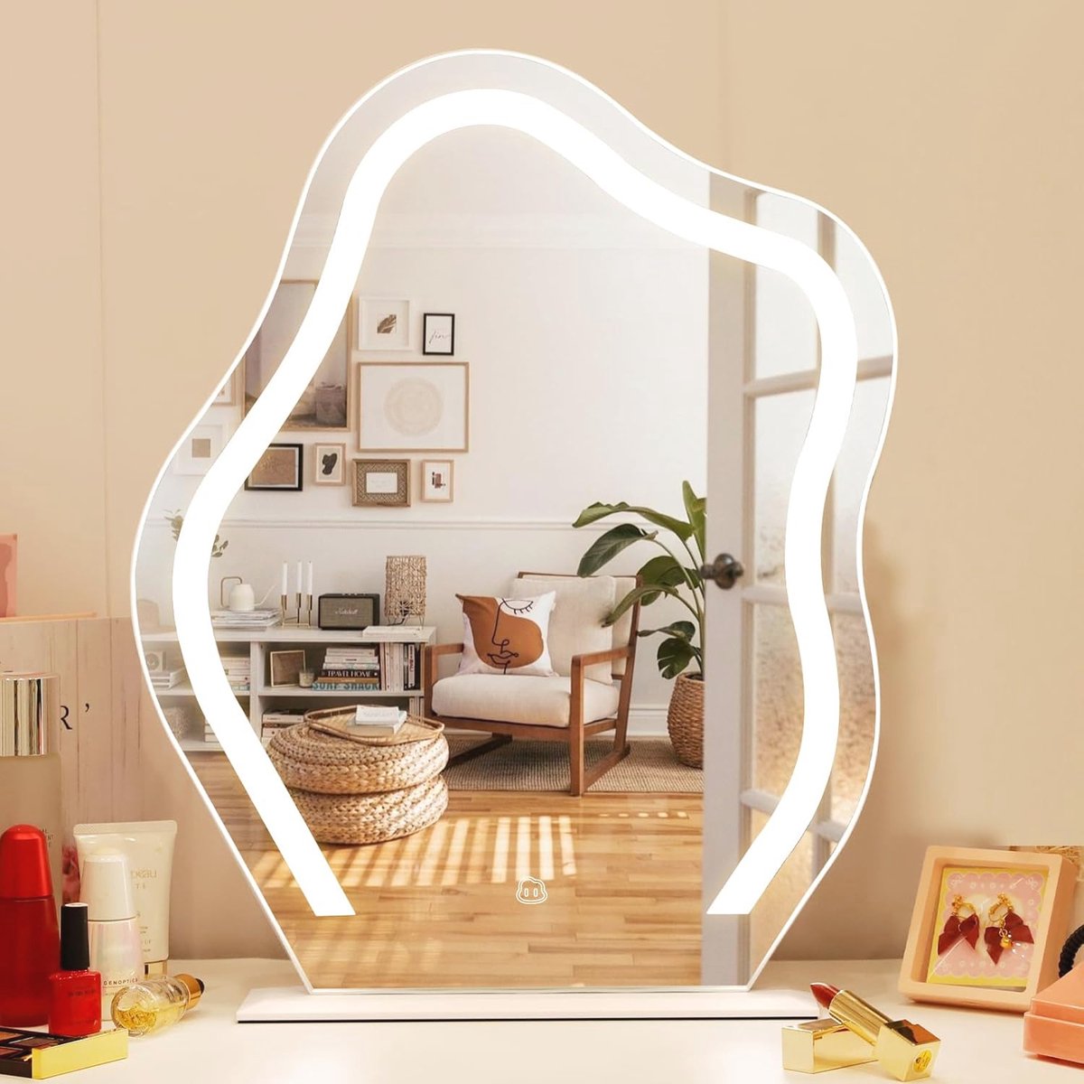 Dimbare Make-up Spiegel met Verlichting en 10x Vergroting