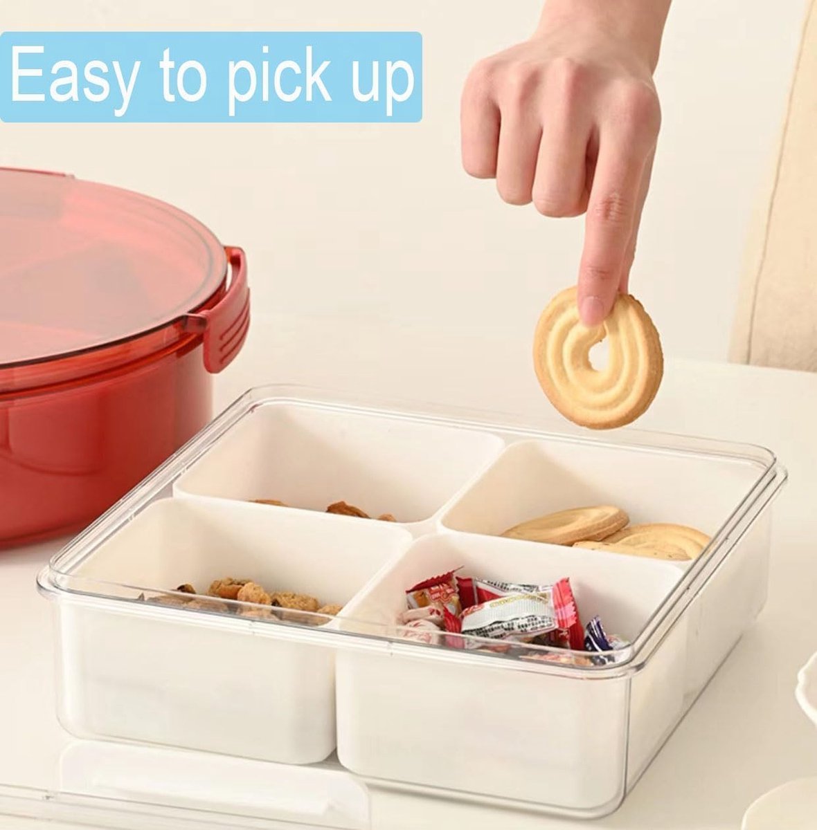 Plateau à Snacks Rotatif – 6 Compartiments Amovibles Avec 4 Fourchettes – Idéal Apéro