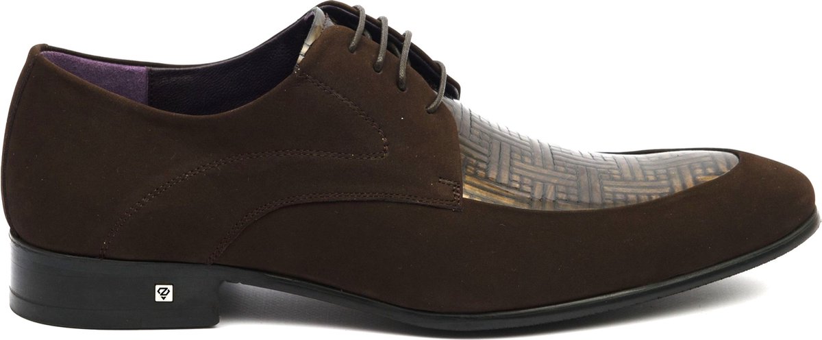 Zerba - Heren Veterschoenen - Maat 44 – Bruin Leer- Rocco