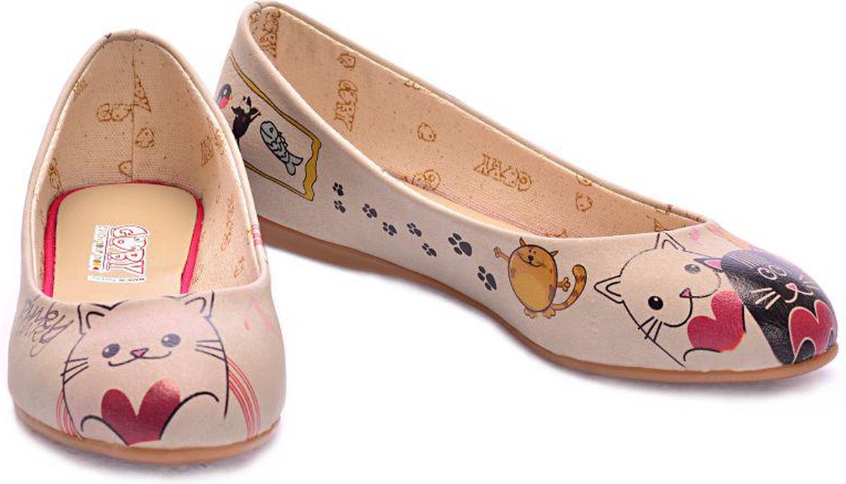 GOBY Pinky Cats Ballerina's Handgemaakt Premium Kwaliteit