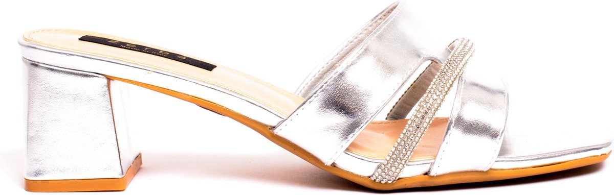 Zerba - Dames Sandalen Muiltjes - Maat 41 - Zilver - Guerrena
