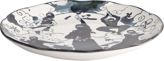 Tokio Design Studio Nippon zwarte stippen rijst schaal 12 x 6,4 cm, zwart/ wit