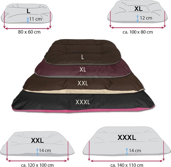 Beeztees Orthopedisch Lederlook Hondenkussen Lua Cognac  120x80 Cm Bruin 8712695219347