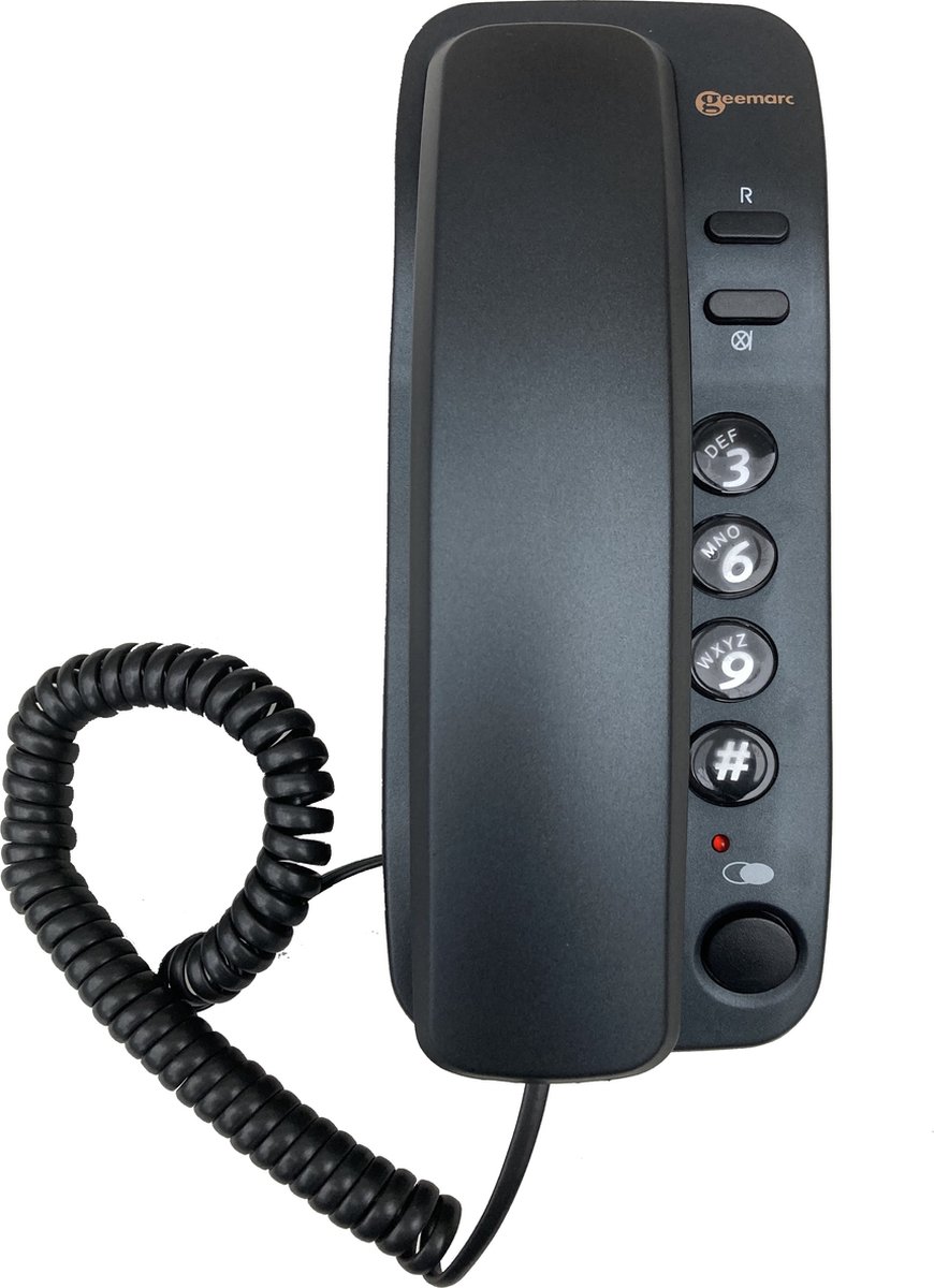 GEEMARC Marbella slanke analoge TELEFOON - donkerstaalblauw - wandmontage mogelijk