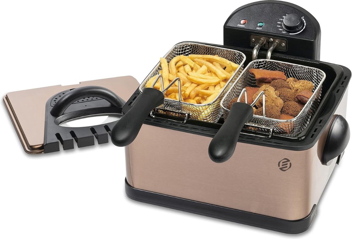 Equivera Oliebollenpan - Professionele Friteuse - Friteuse voor Oliebollen - Oliebollenmaker - Perfect voor Oud en Nieuw