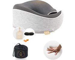 UP&GR8 Reiskussen - Nekkussen Vliegtuig & Auto - Traagschuim - Complete Set - Reizen Gadget - Cadeau Verjaardag Vrouw Mannen Vaderdag