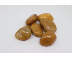 20 kg gepolijste kiezels, rivierkiezels, tuingrind, decoratief grind, geel