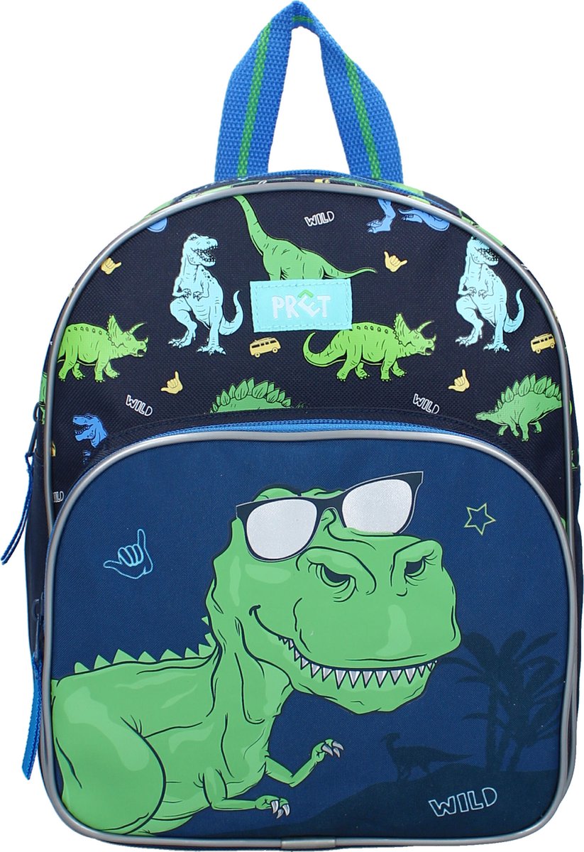 Prêt Happy Go Lucky Rugzak - Blauw - Dino