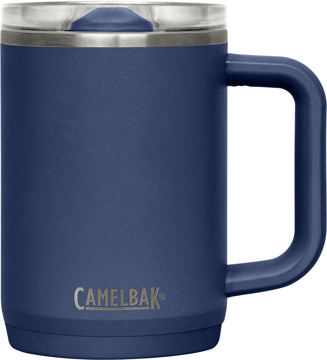 CamelBak Thrive Mug Vacuum Insulated - Isolatie drinkbeker - 470 ml - RVS - Lekvrije Drinkfles - Waterfles - Reisbeker - Thermosfles - Blauw (Navy)