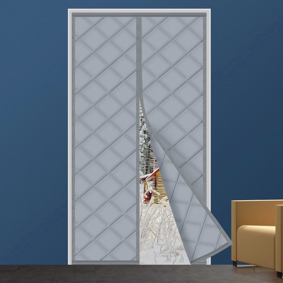 Thermisch geïsoleerd deurgordijn met magnetische sluiting - 91,4 x 203