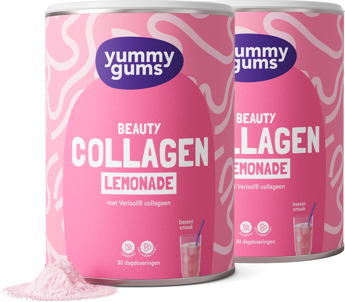 Goedkoopste Yummygums • 2x Collagen Lemonade • Suikervrij • Collageen poeder 2x 240g