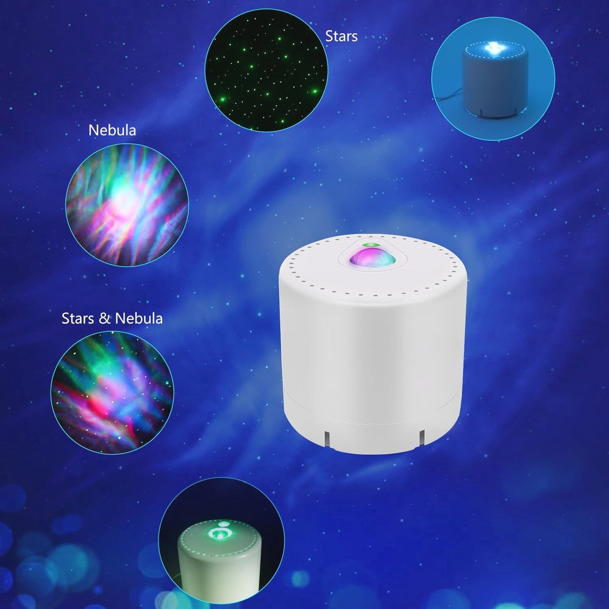 Sterrenprojector en LED Ocean Wave Projector met Afstandsbediening - Dimbaar Nachtlicht voor Kinderen en Volwassenen – foto 4