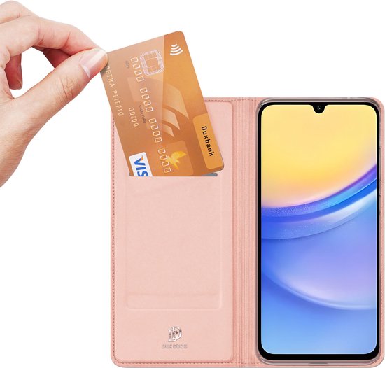 Dux Ducis - Coque de téléphone adaptée à Samsung Galaxy A16 5G - Skin Pro - Book Case - Rose