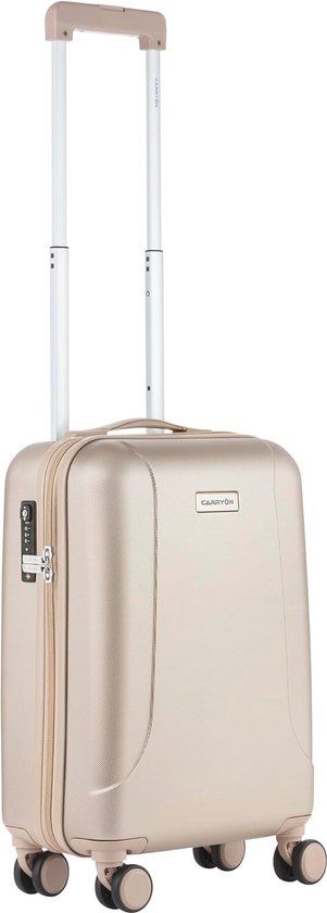 Supercase Lightweight trolley case with wheels and TSA lock, 55 x 35 x 23 cm, Red