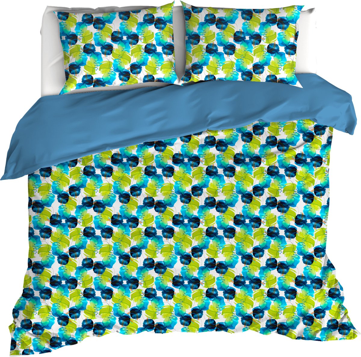 De Witte Lietaer Dekbedovertrek Whimsy, Blue Blizzard - 240 x 220 - Katoen Percal