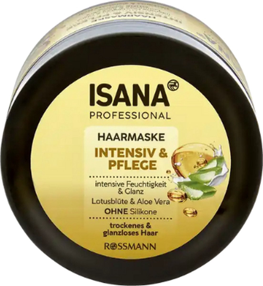 ISANA PROFESSIONAL Haarmasker Intensief & Verzorgend | 1x 250ml | zijdezachte formule van rijstmelk, aloë vera, lotusbloesemextract & provitamine B5