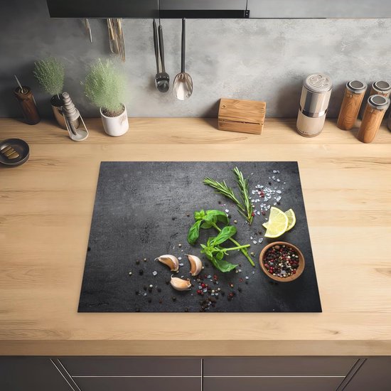 KitchenYeah® Inductie Beschermer 60x52 Cm - Spreuken - Dat De Koffie Maar Sterk En De Maandag Maar Kort Mag Zijn Quotes Maandag Koffie 60x52 Cm Afdekplaat Inductie Inductiebeschermer