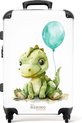 Dino avec ballon bleu