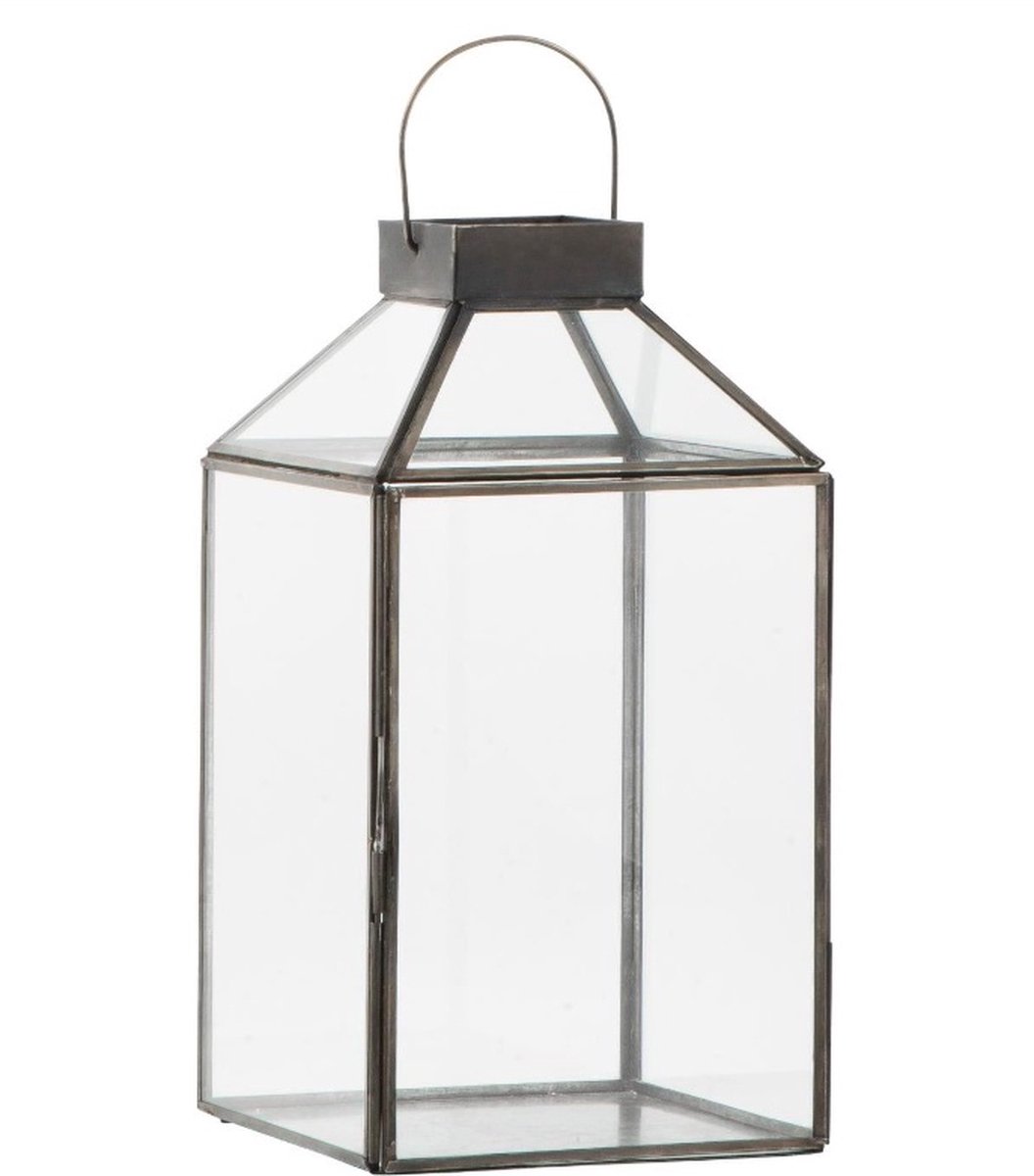 IB Laursen Lantaarn Zwart metaal & Glas 30.5 x 16 x 16 cm