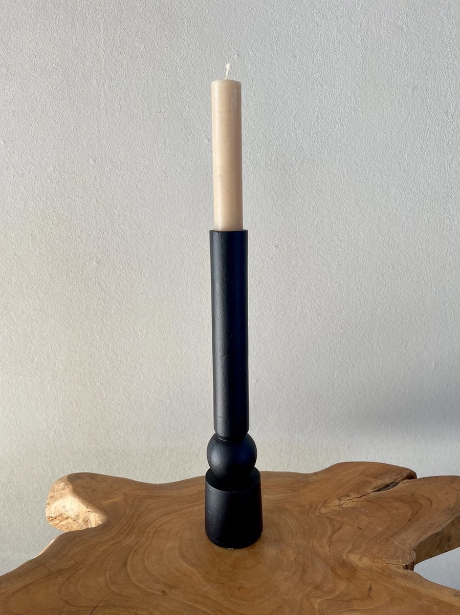 Light & Living Kaarshouder zwart - metaal - 26 cm Matzwart