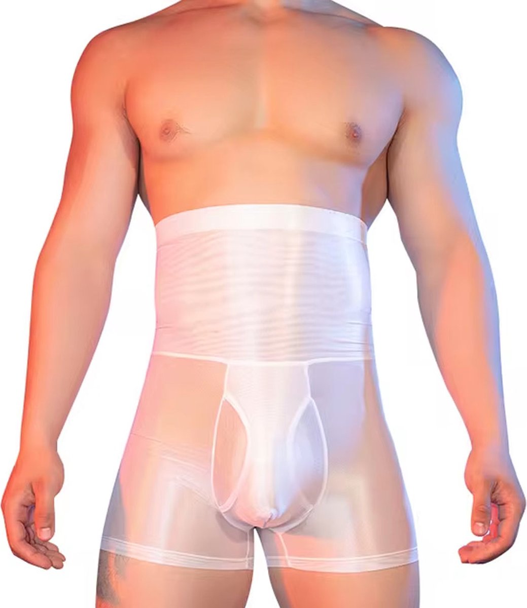 Goedkoopste Herenslip met Hoge Taille en Buikcorrectie - Sheer Stretch Boxershort - Ondergoed
