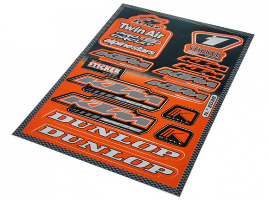 Foto: Falko stickerset sponsorkit ktm 14 delig 33 x 23 cm