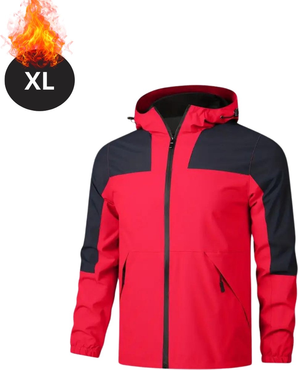 Bovista Windjas Voor Heren Parka Lente & Herfst Jas Volwassen Windjack Windbreaker Rits Rood