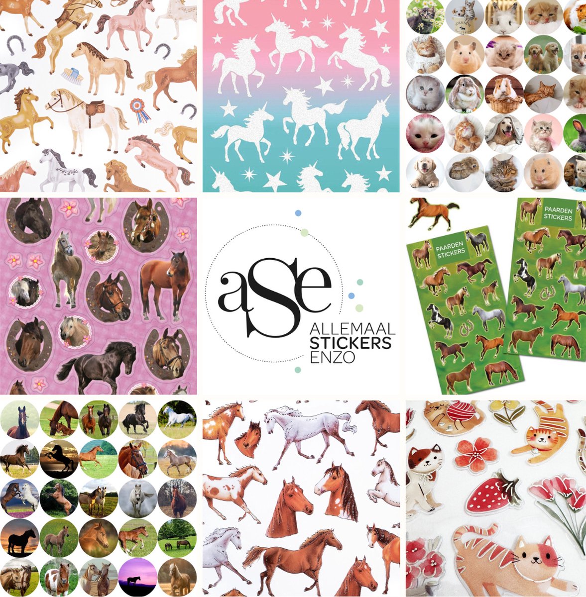 Stickers Paarden - 4 Stickervellen - Knutselen Meisjes - Beloningsstickers — afbeelding 4